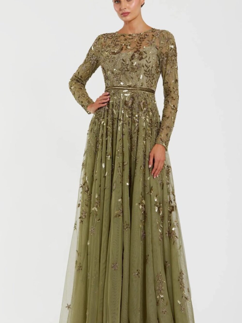 MacDuggal embellished evening gown